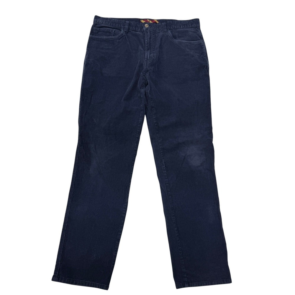 Brooks Brothers Red Fleece Corduroy 5-Pocket Pants Mens 35 x 30 Navy Blue